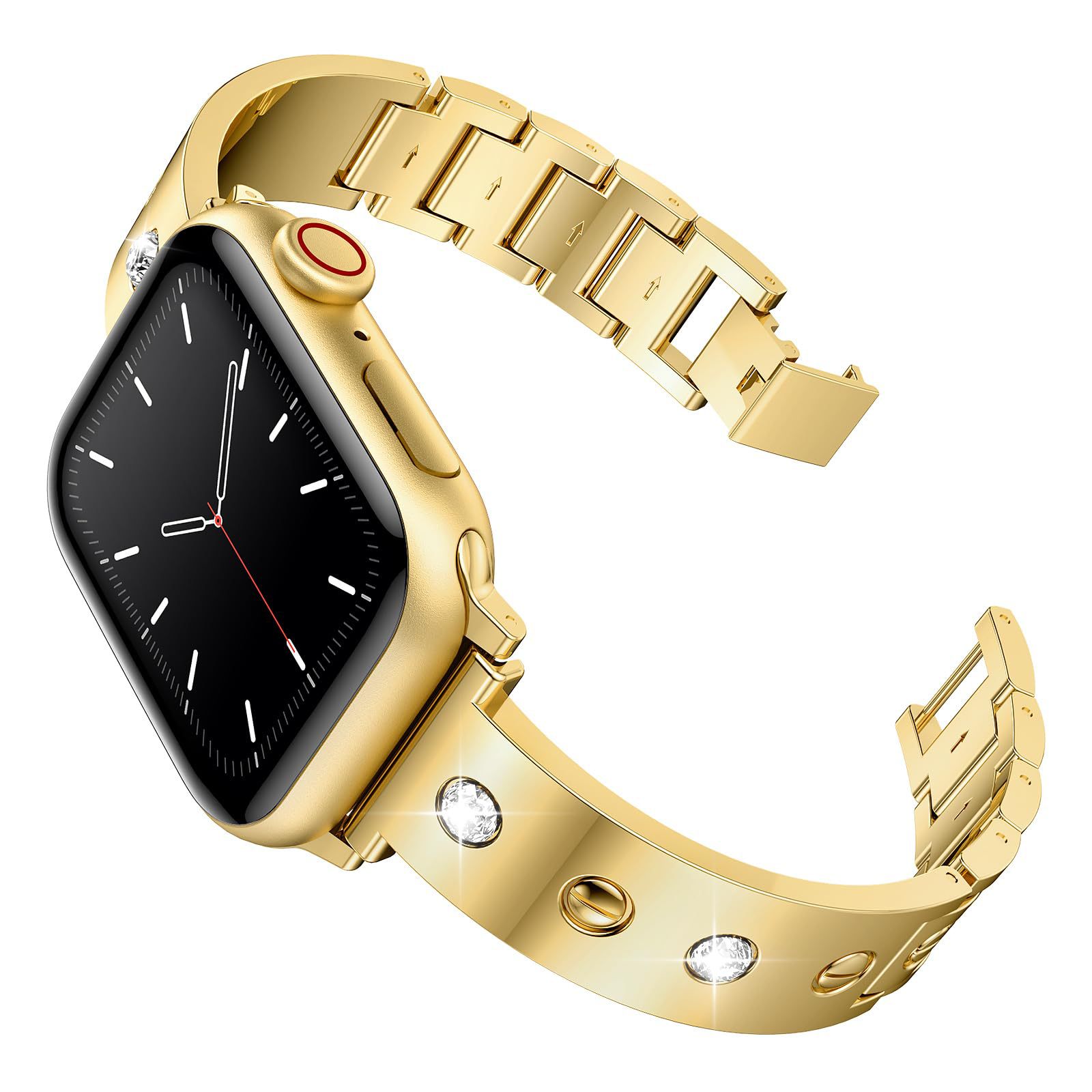 Apple Watch 41mm Series 9 Bangle Diamond Bracelet Gold