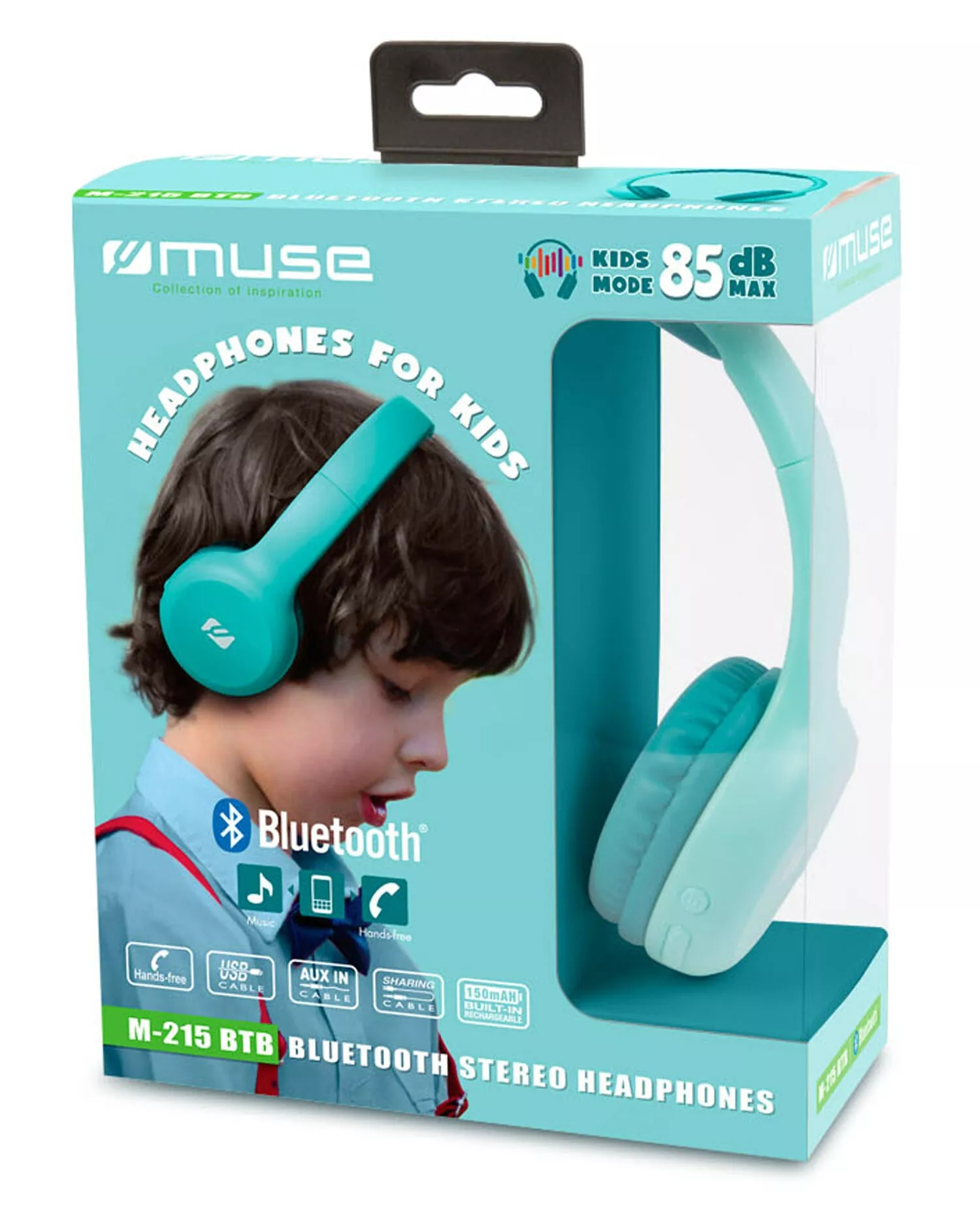 Bluetooth On-Ear Wireless Kids Headphones Blue