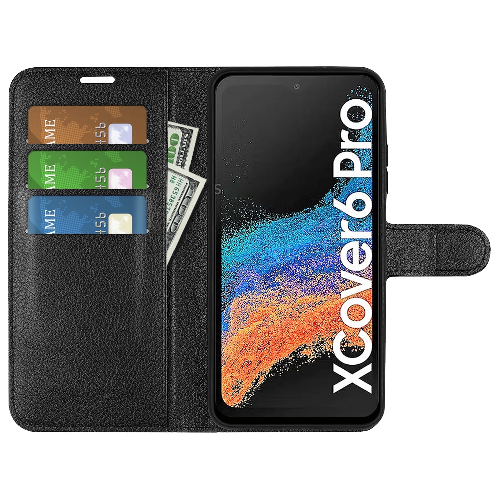 Samsung Galaxy Xcover 6 Pro Wallet Book Cover Black