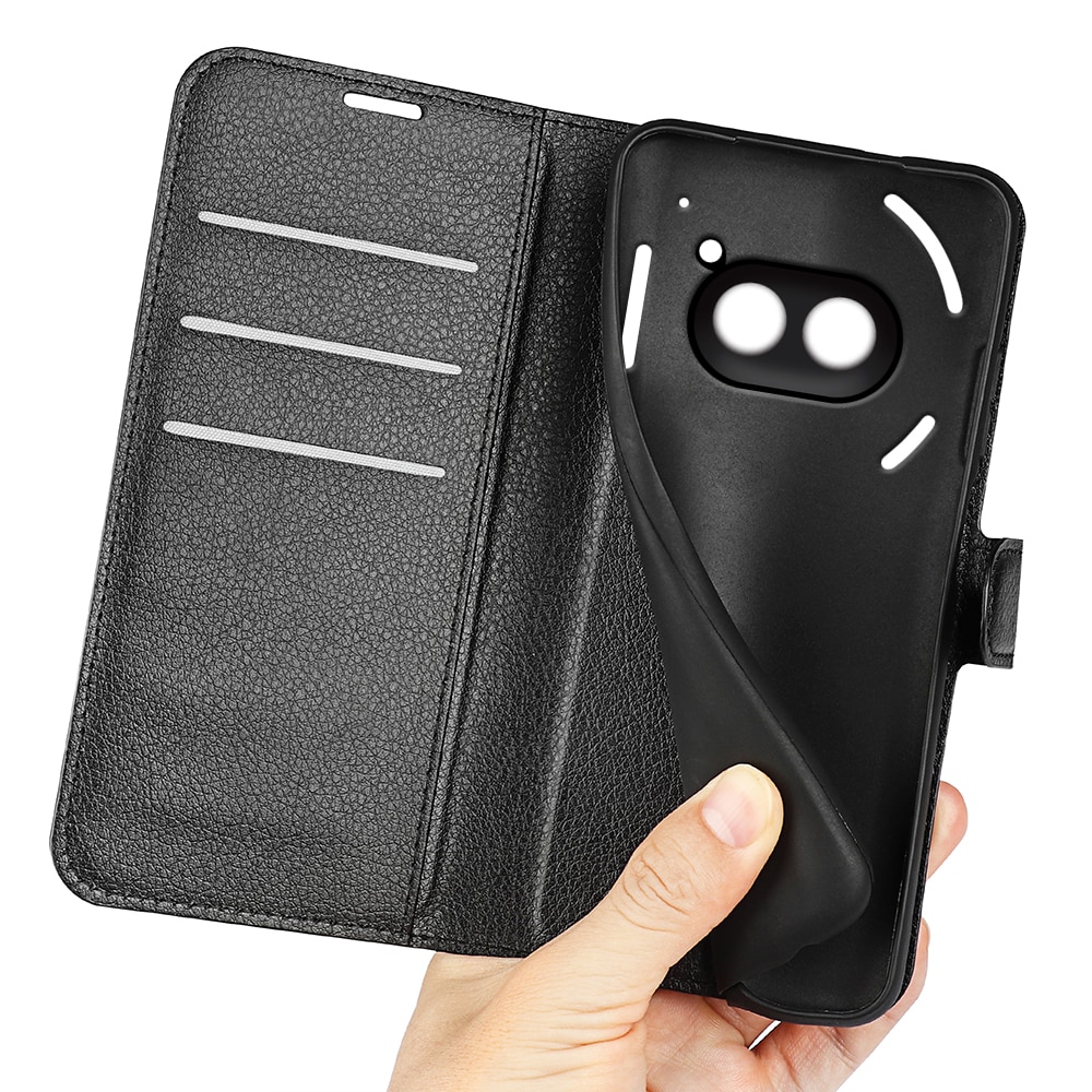 Nothing Phone 2a Wallet Book Cover Black