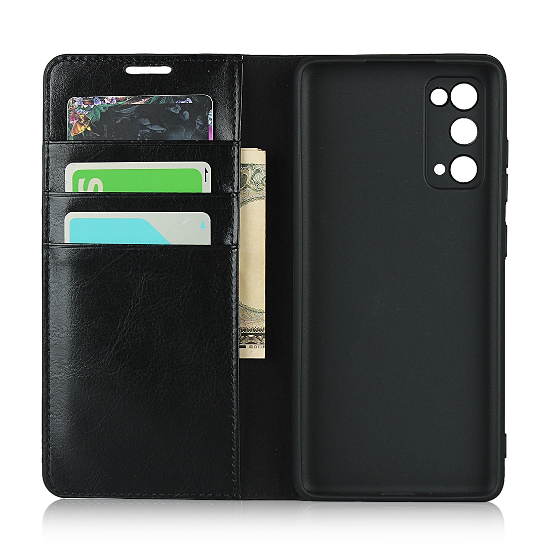 Samsung Galaxy S20 FE Genuine Leather Wallet Case Black