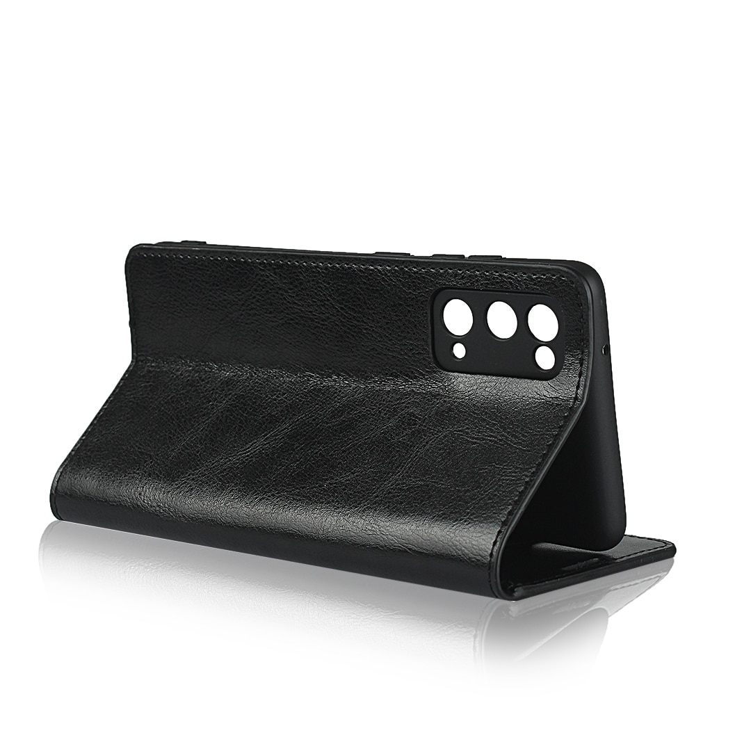 Samsung Galaxy S20 FE Genuine Leather Wallet Case Black