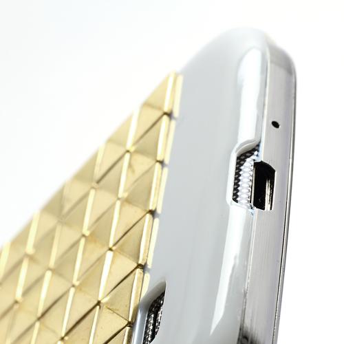 Samsung Galaxy S4 Case w. Studs White/Gold