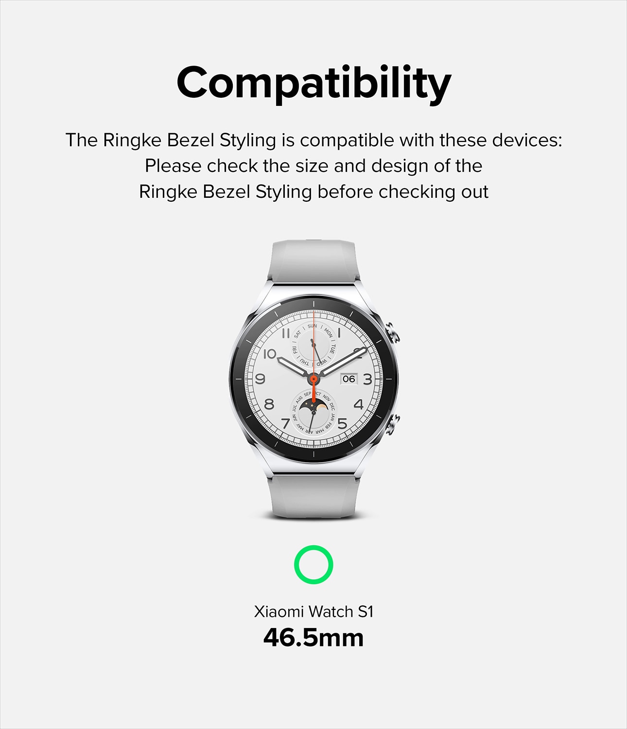 Xiaomi Watch S1 Bezel Styling Silver