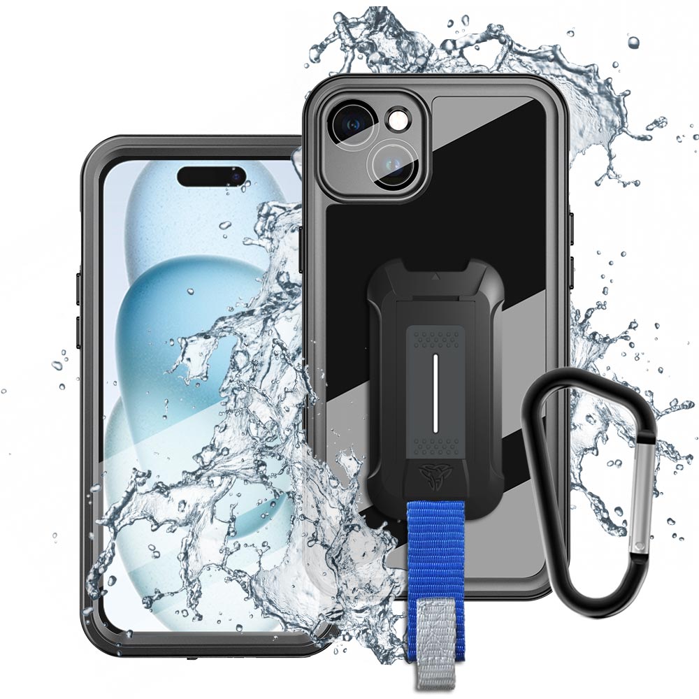 Black Waterproof iPhone 15 Pro Case