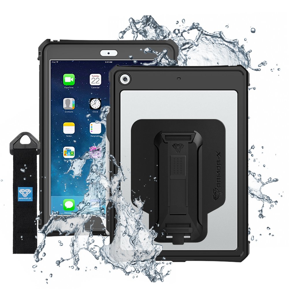 iPad 10.2 8th Gen (2020) MX Waterproof Case Clear/Black