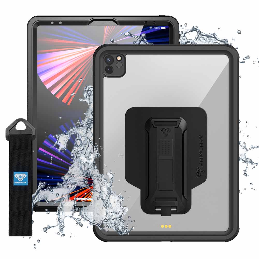 iPad Pro 12.9 5th Gen (2021) MX Waterproof Case Clear/Black