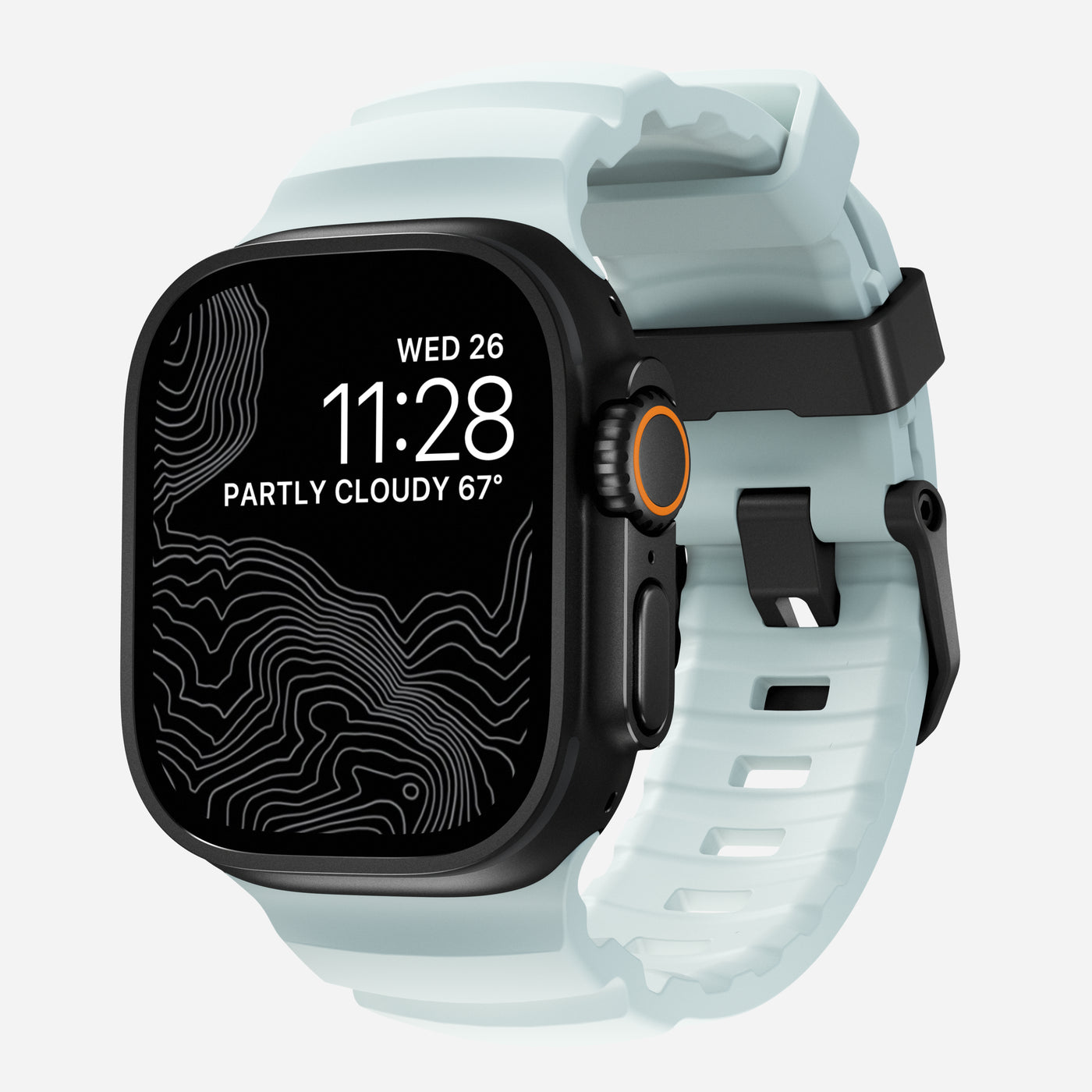 Apple Watch Series 1-3 42mm Rocky Point Band Icy Blue Glow (Black Hardware) - Limited edition