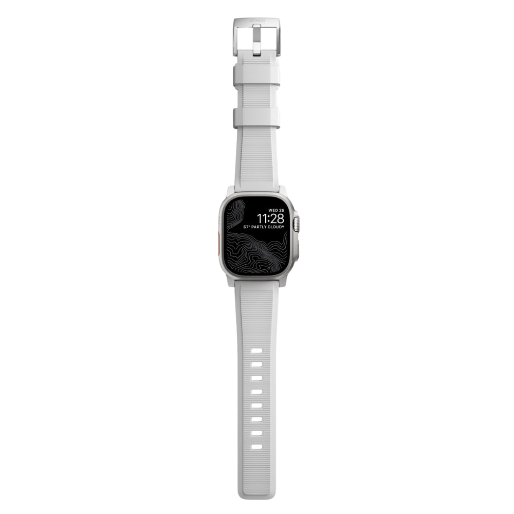 Apple Watch 42/44/45 mm Rugged Band White (Silver Hardware) - Limited edition
