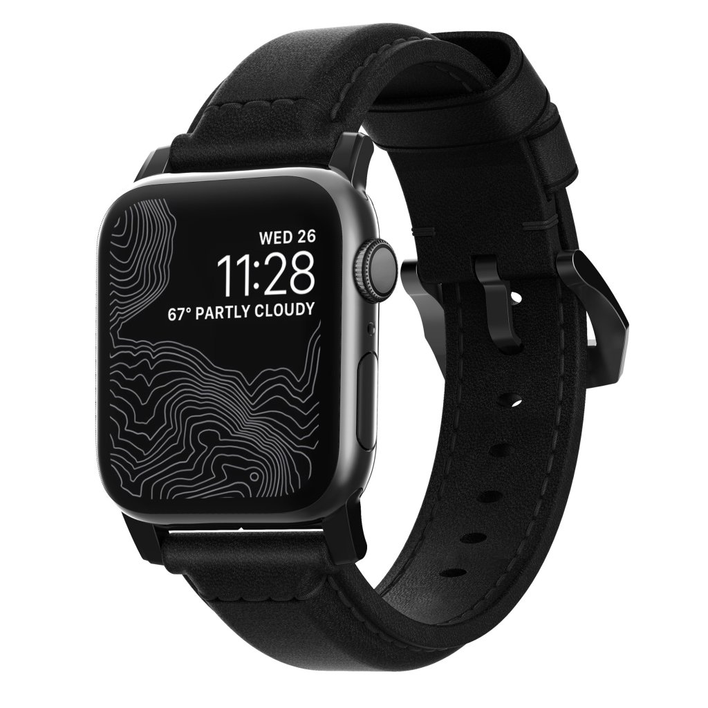 Apple Watch 45mm Series 8 Traditional Band Black (Black Hardware)