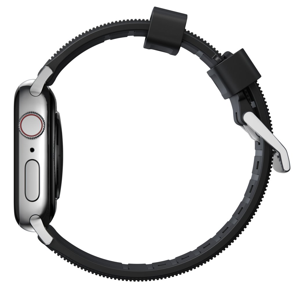 Apple Watch 42/44/45/49 mm Rugged Band Black (Silver Hardware)