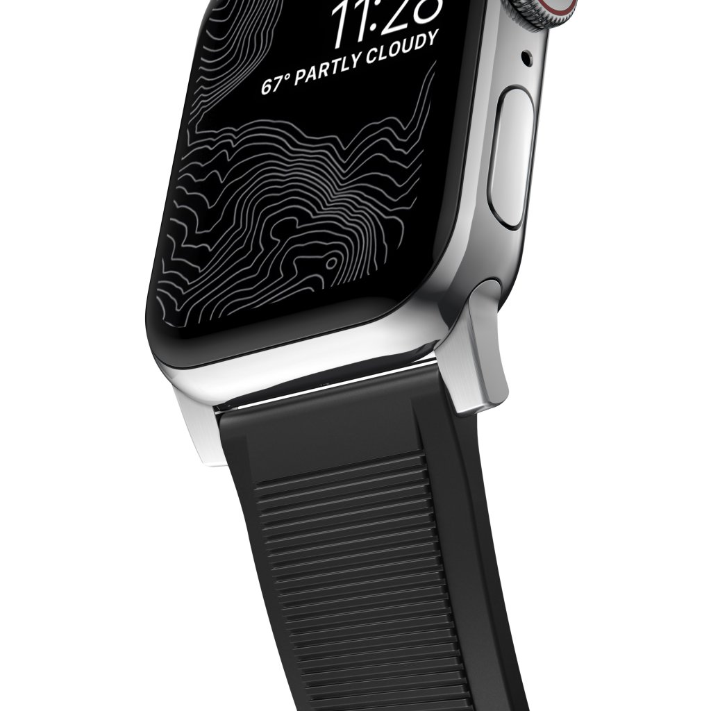 Apple Watch 38mm Rugged Band Black (Silver Hardware)