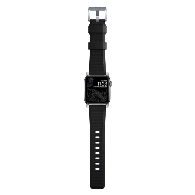 Apple Watch 42/44/45/49 mm Rugged Band Black (Silver Hardware)