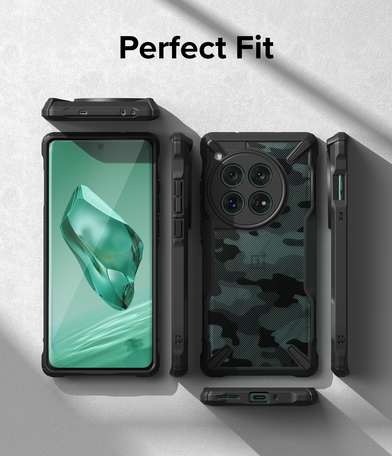 OnePlus 12 Fusion X Case Camo Black