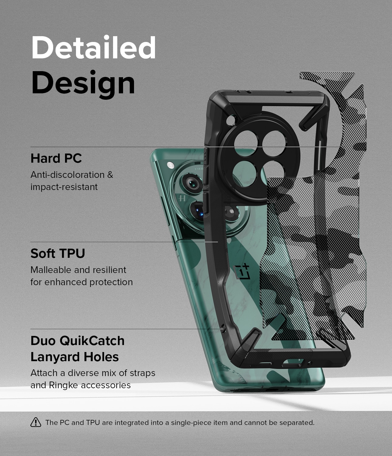 OnePlus 12 Fusion X Case Camo Black