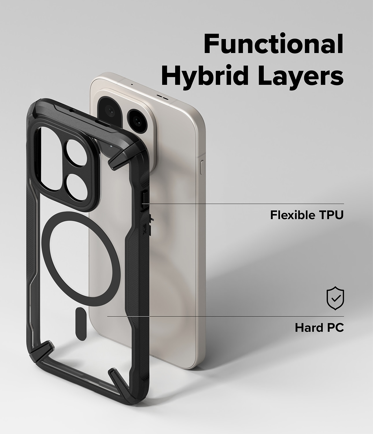  OnePlus 13 Fusion X Magnetic MagSafe Case Matte Black