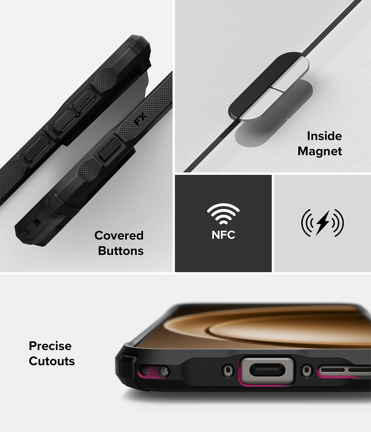  OnePlus 13 Fusion X Magnetic MagSafe Case Matte Black