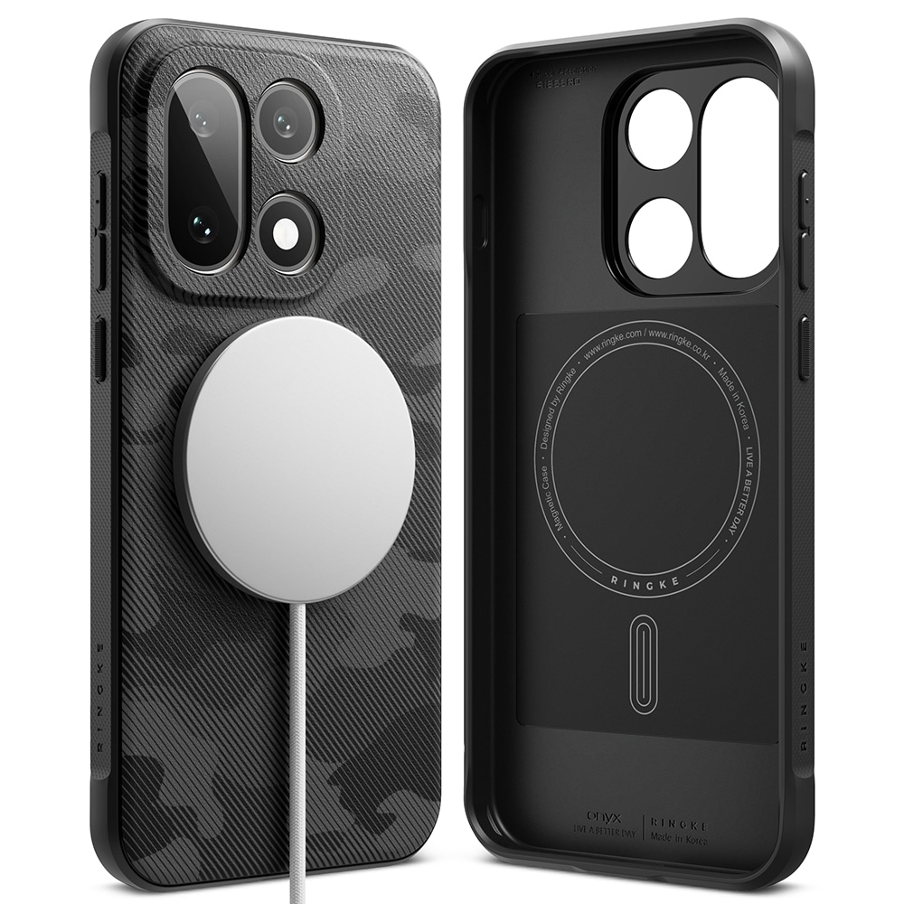  OnePlus 15 Onyx Magnetic Case Camo Black