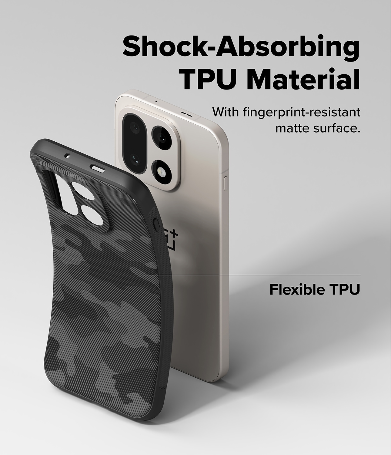  OnePlus 15 Onyx Magnetic Case Camo Black