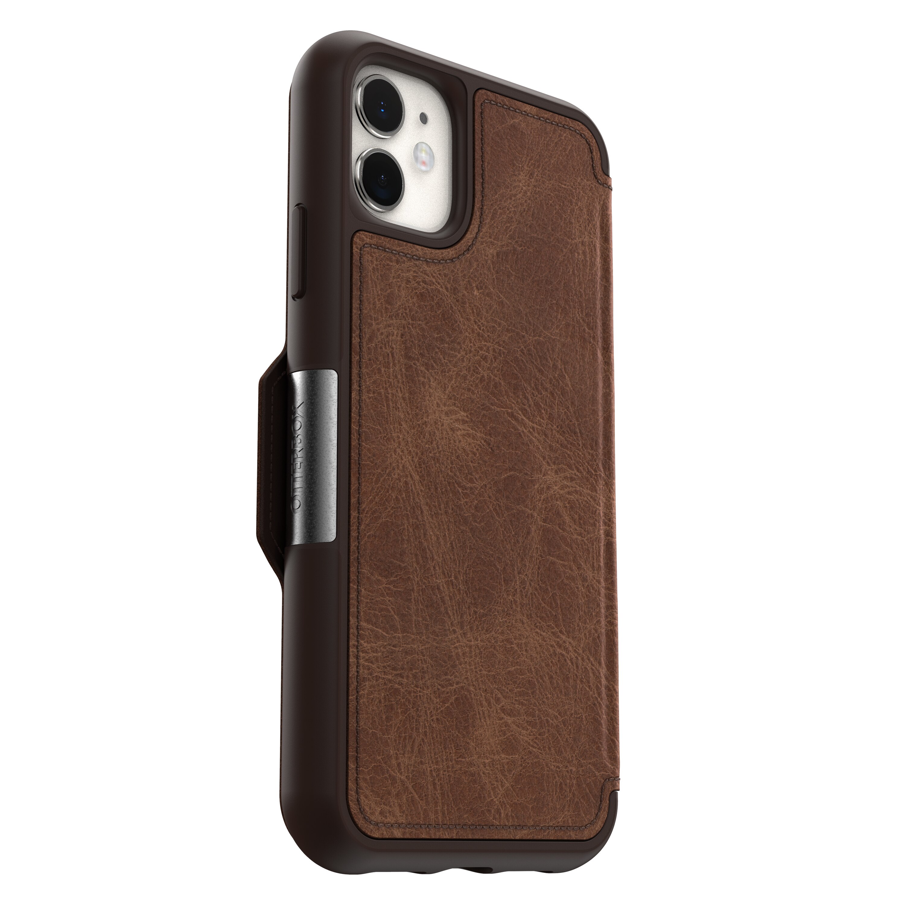 iPhone 11 Strada Wallet Case Brown