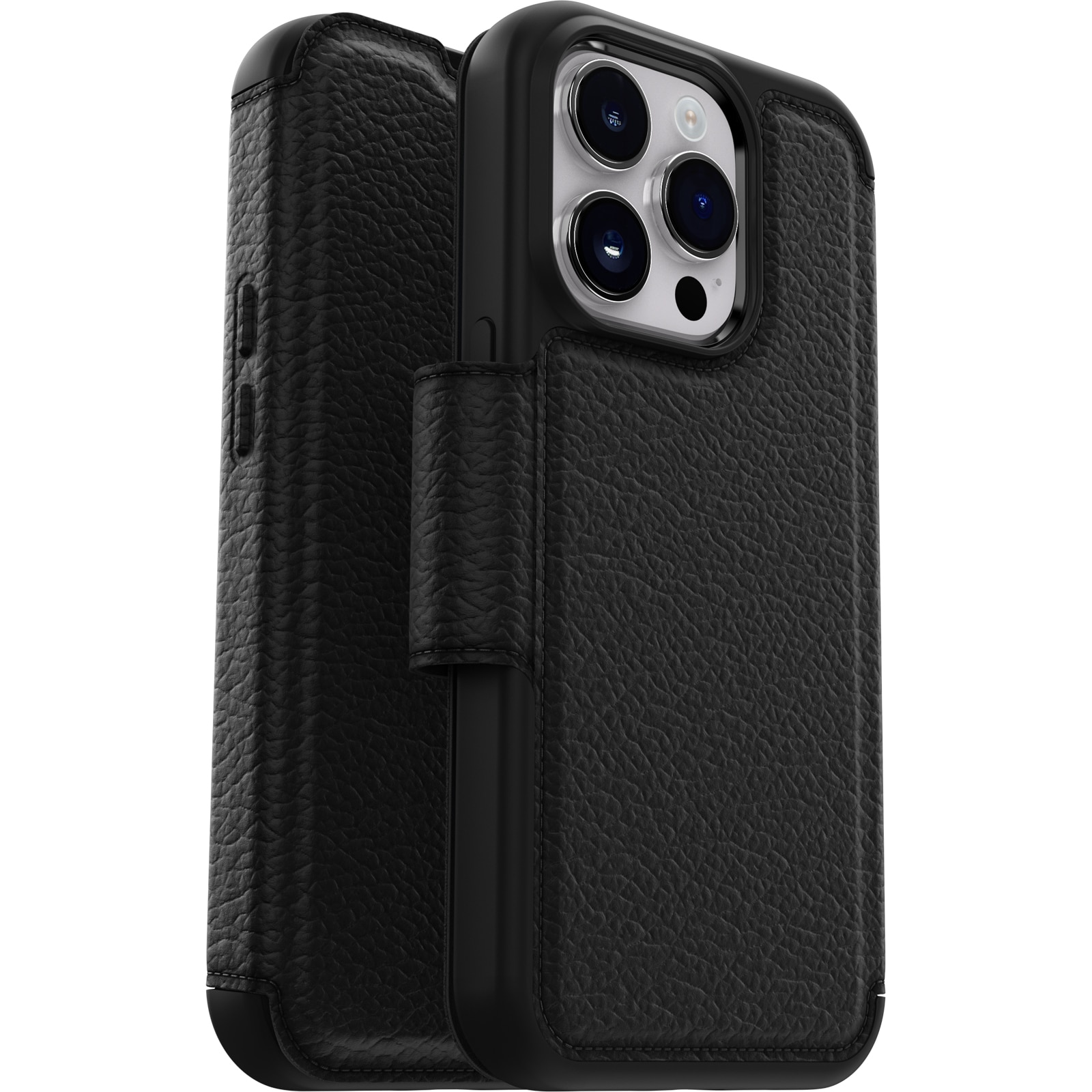 iPhone 14 Pro Max Strada Wallet Case Black