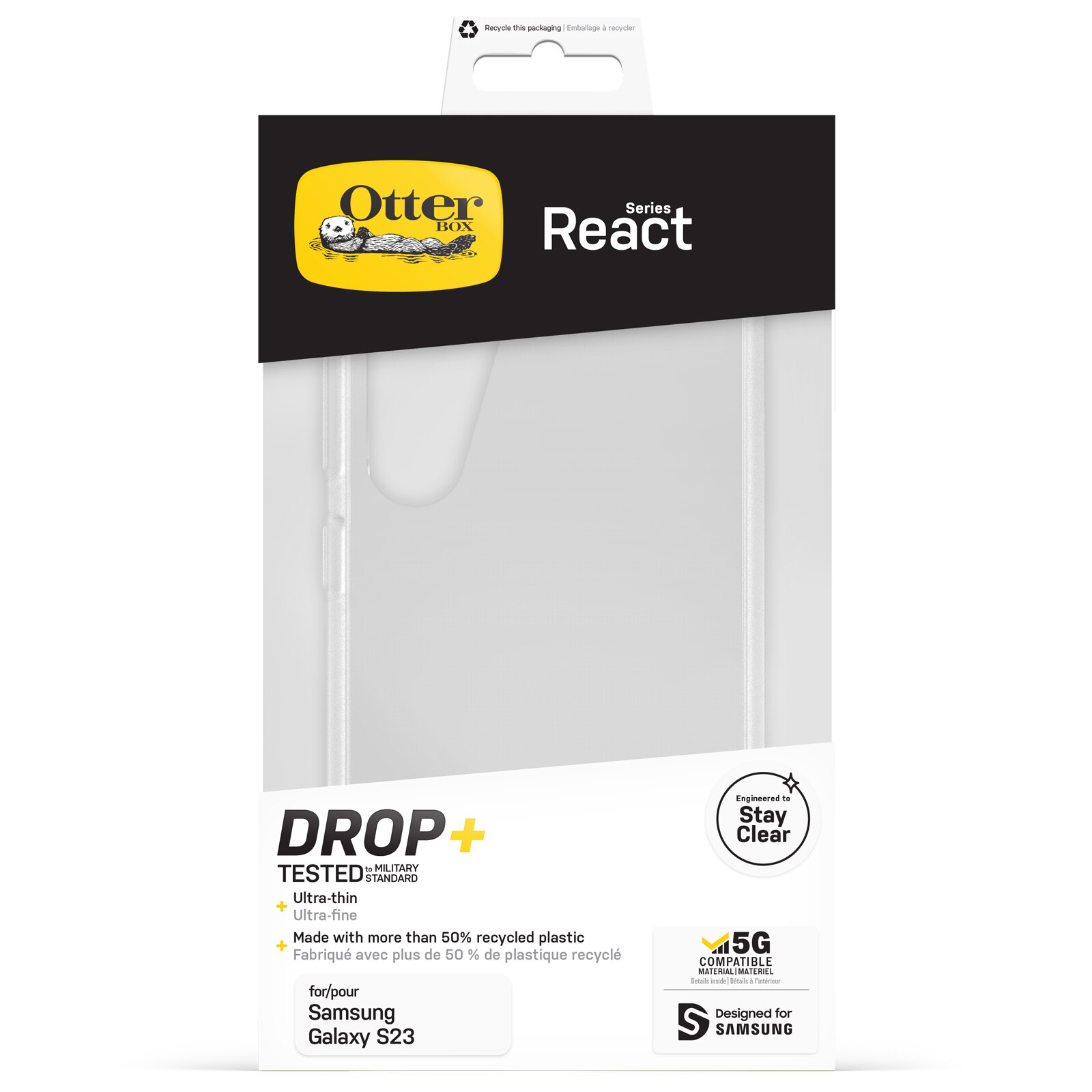 Samsung Galaxy S23 React Case Transparent