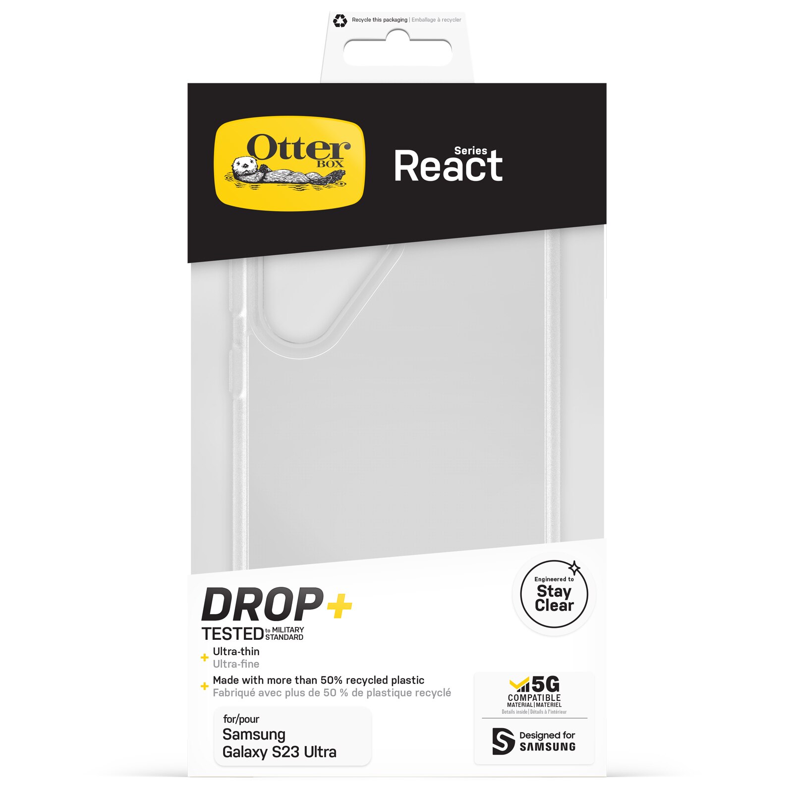 Samsung Galaxy S23 Ultra React Case Transparent