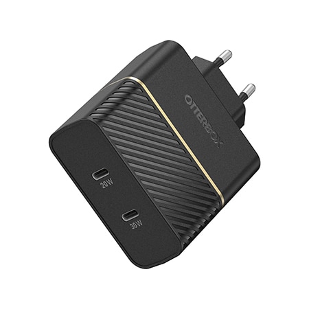 Wall Charger 50W Dual USB-C PD Black Shimmer