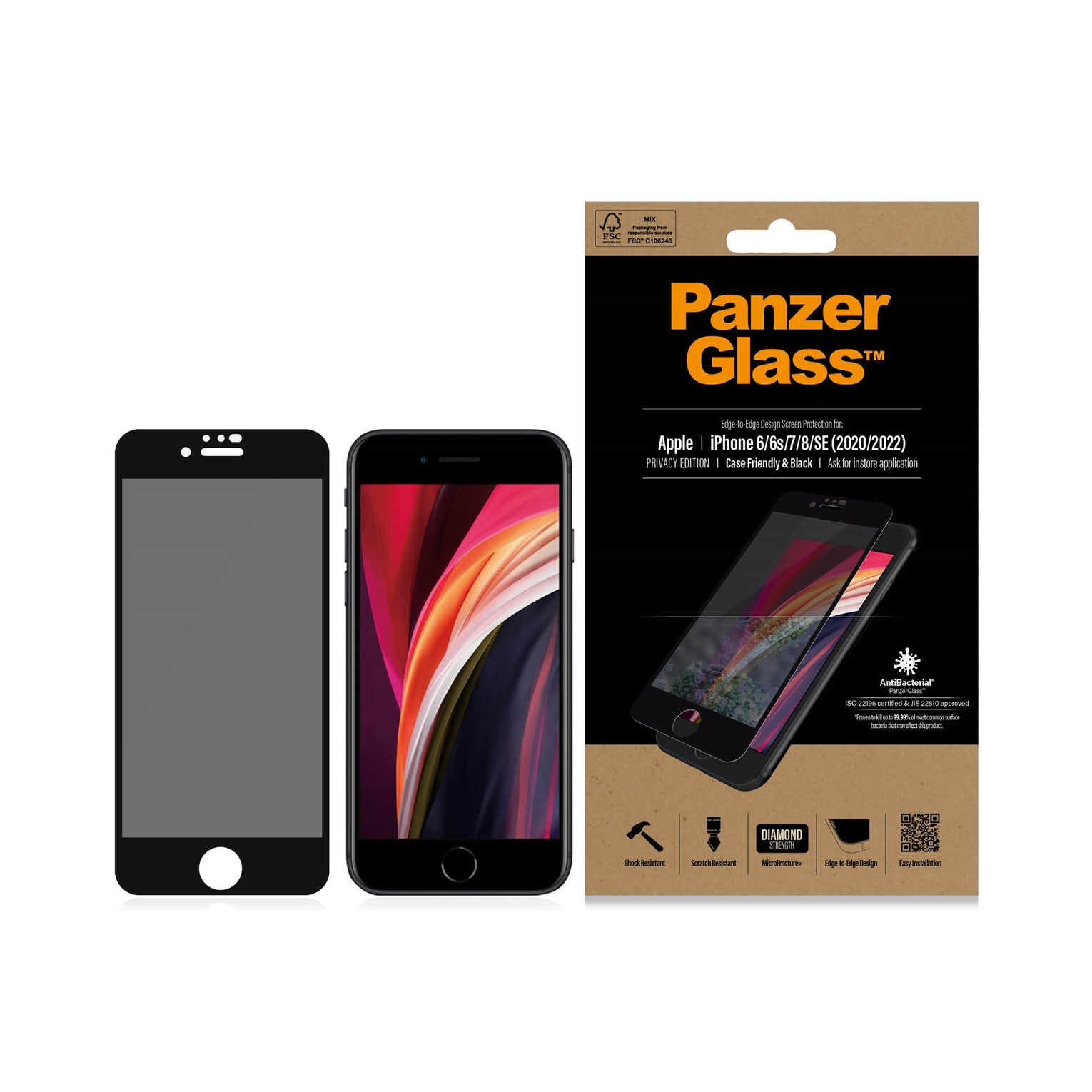 iPhone 8 Privacy Screen Protector Edge-to-Edge