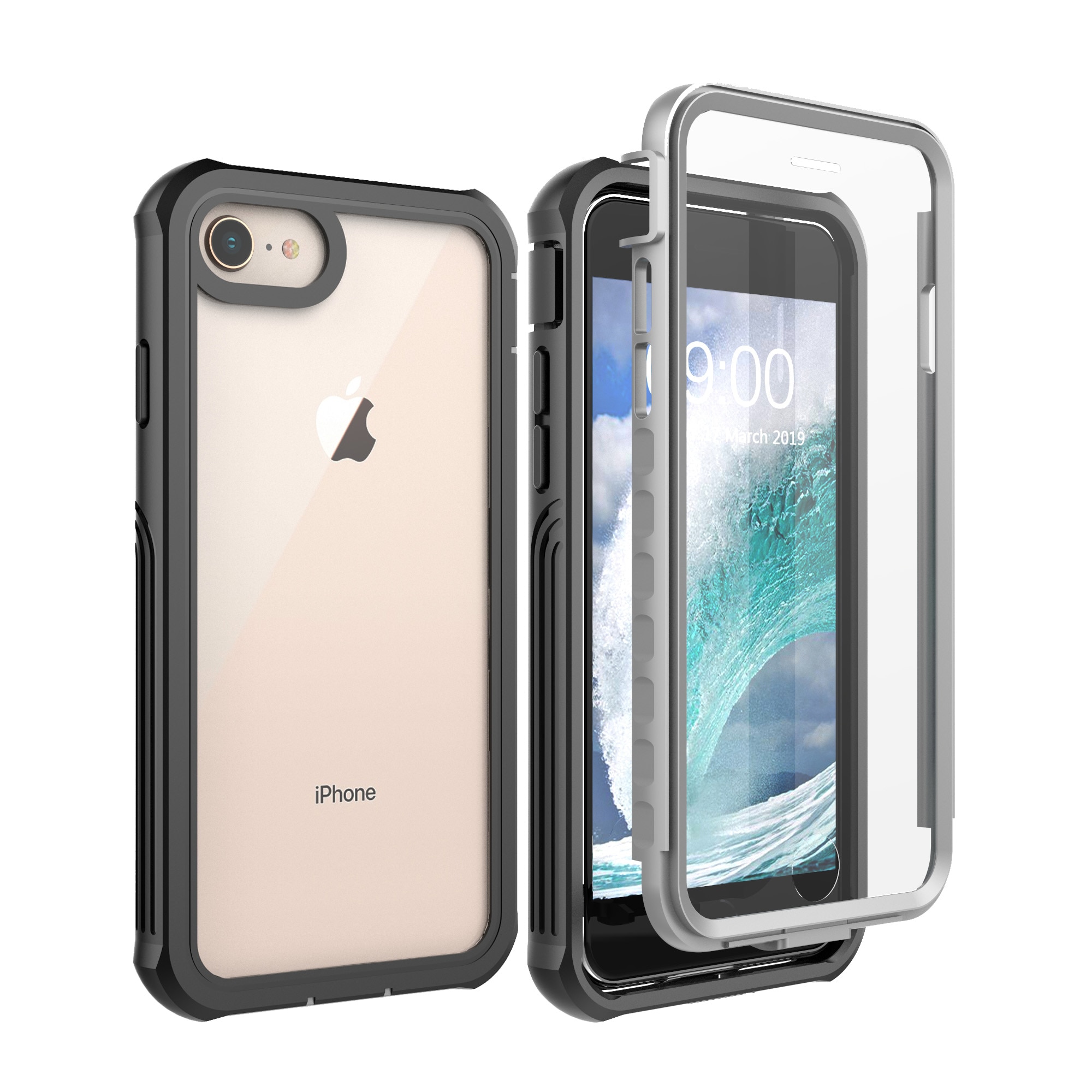 iPhone 8 Premium Full Protection Case Black