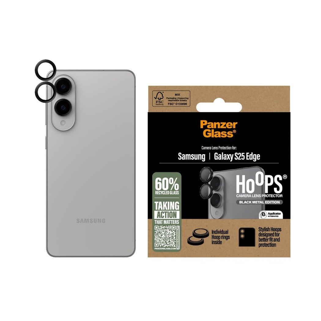 Samsung Galaxy S25 Edge Hoops Camera Lens Protector Black