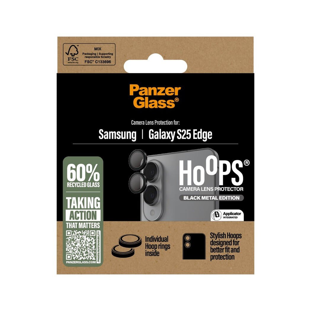Samsung Galaxy S25 Edge Hoops Camera Lens Protector Black