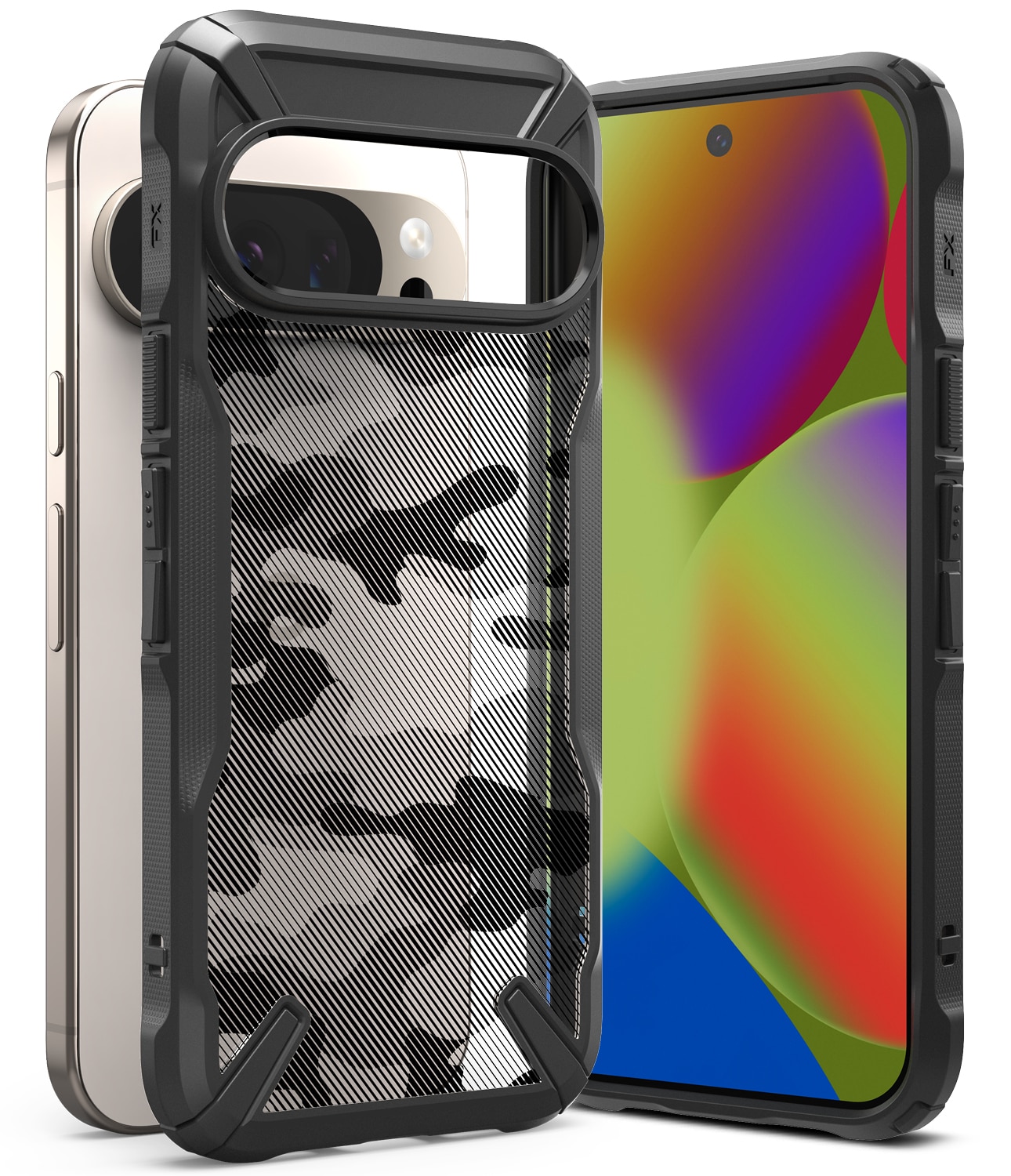 Google Pixel 10 Fusion X Case Camo Black
