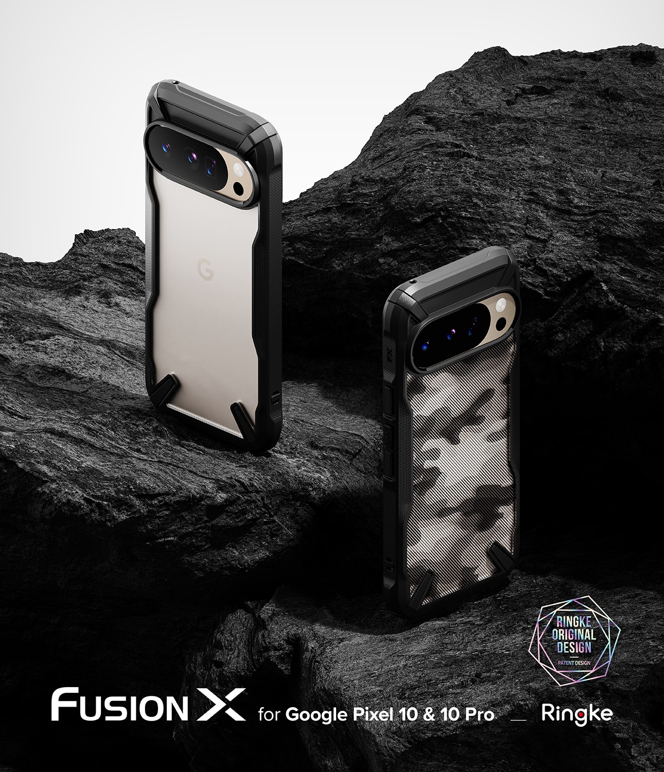 Google Pixel 10 Fusion X Case Camo Black