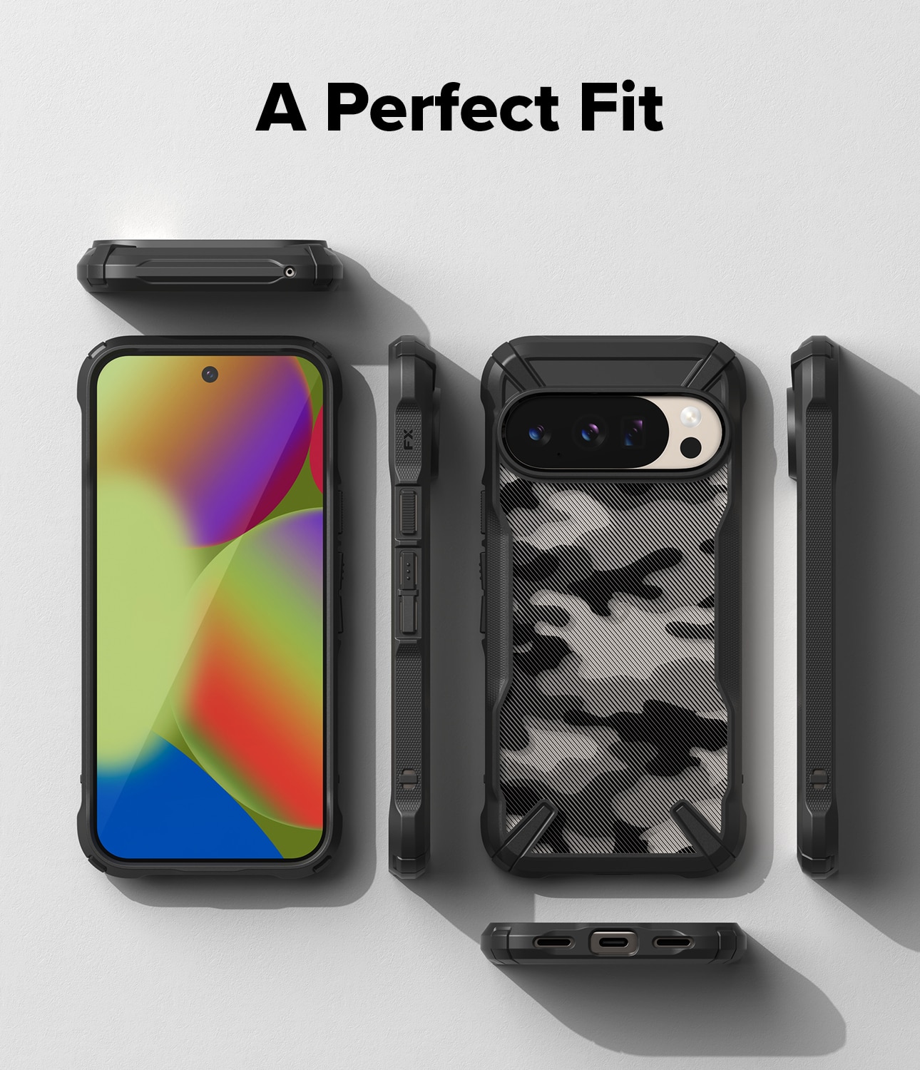 Google Pixel 10 Fusion X Case Camo Black
