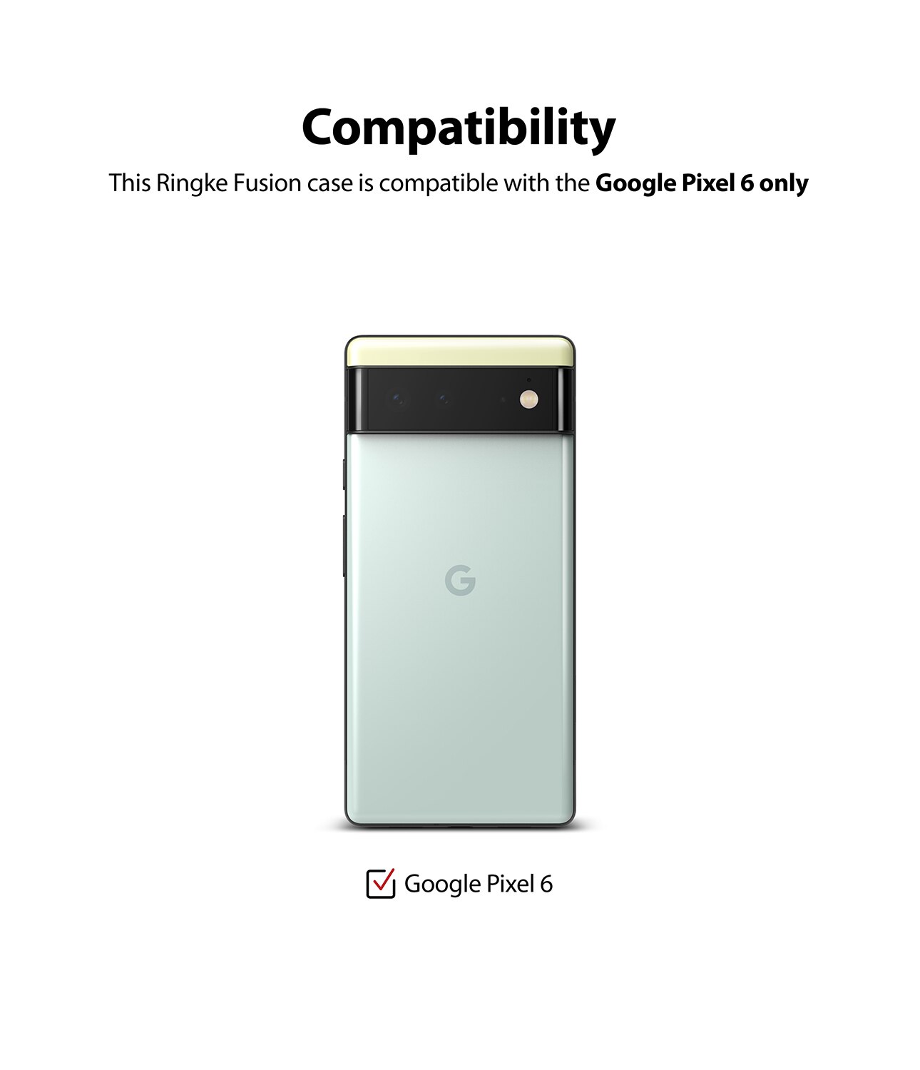 Google Pixel 6 Fusion Case Transparent