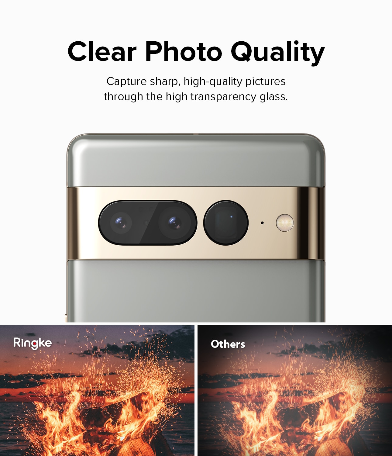 Google Pixel 7 Pro Camera Protector Glass (3-pack) Transparent