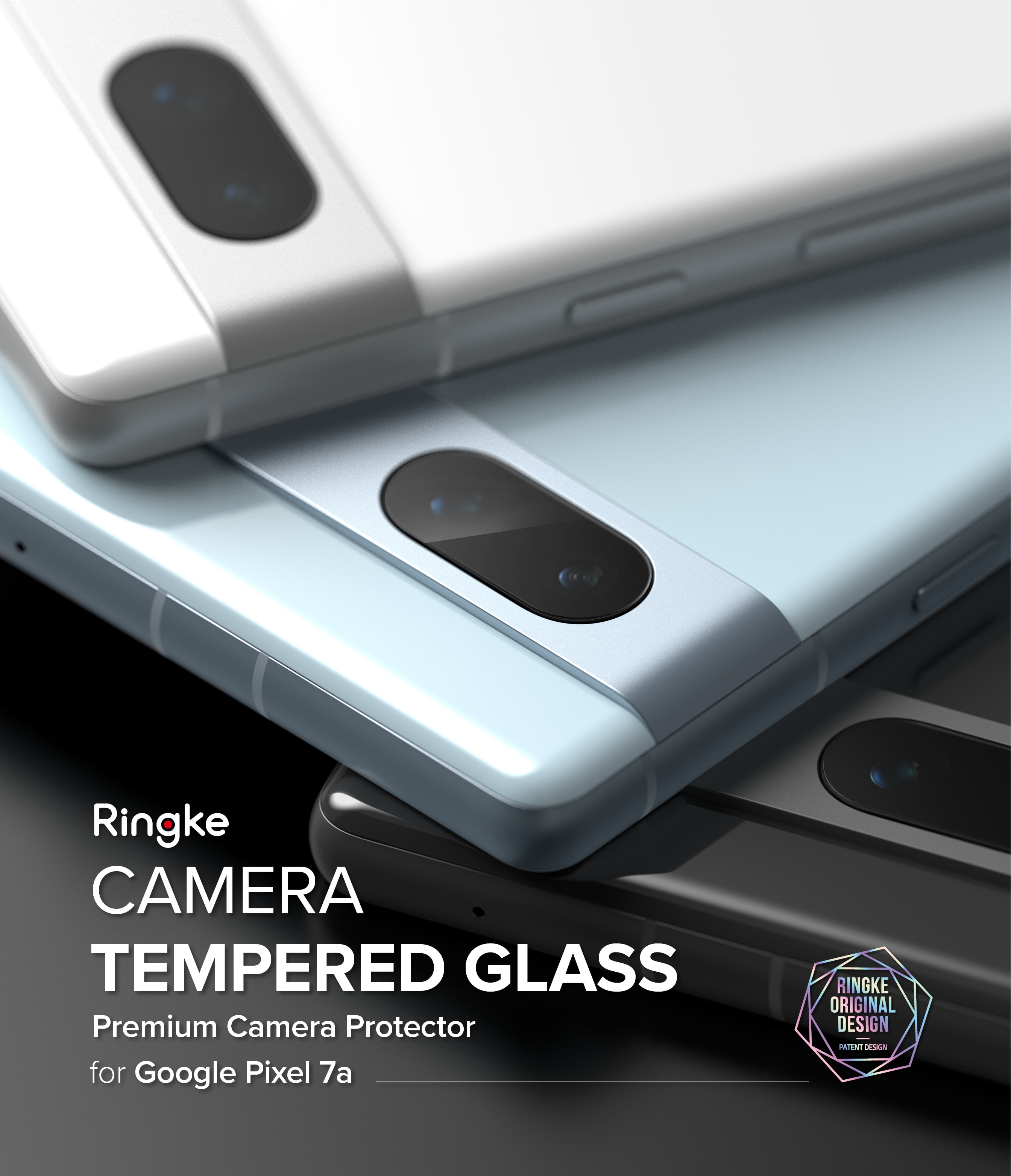 Google Pixel 7a Camera Protector Glass (3-pack) Transparent
