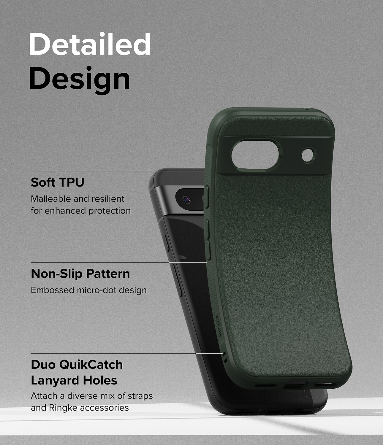 Google Pixel 8a Onyx Case Dark Green