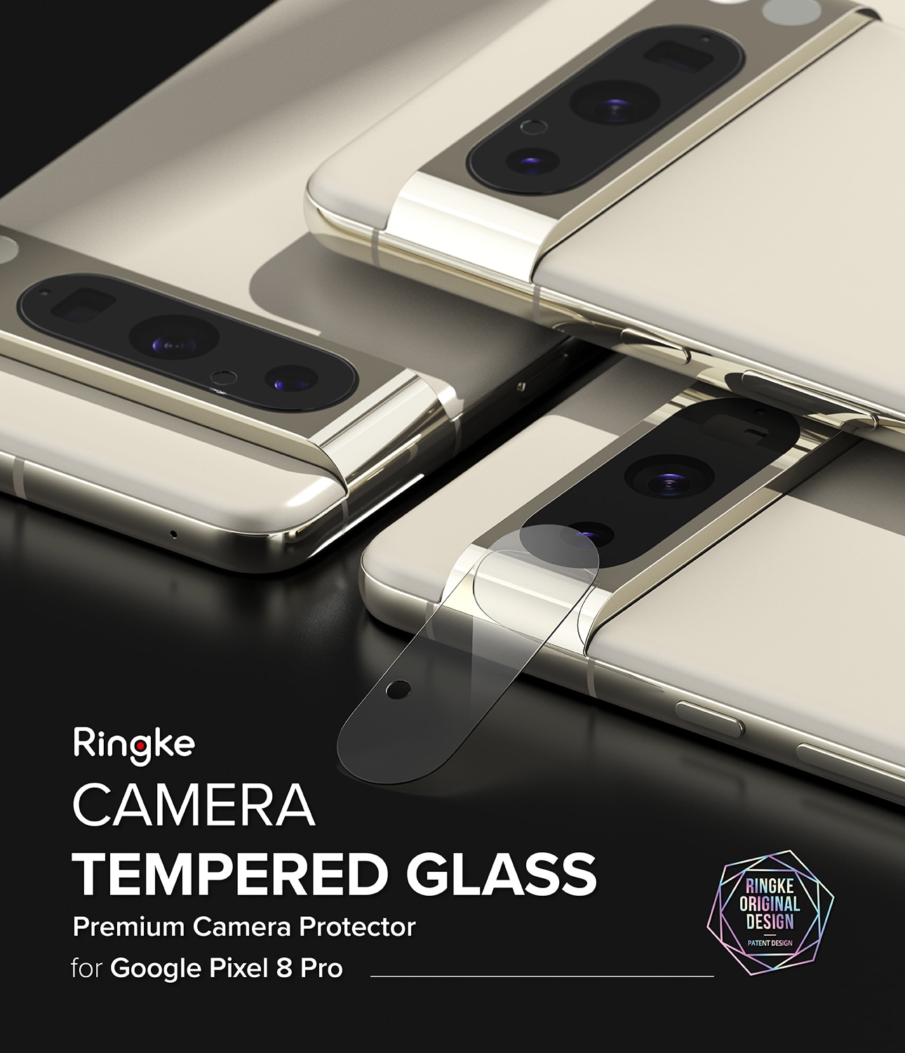 Google Pixel 8 Pro Camera Protector Glass (3-pack) Transparent