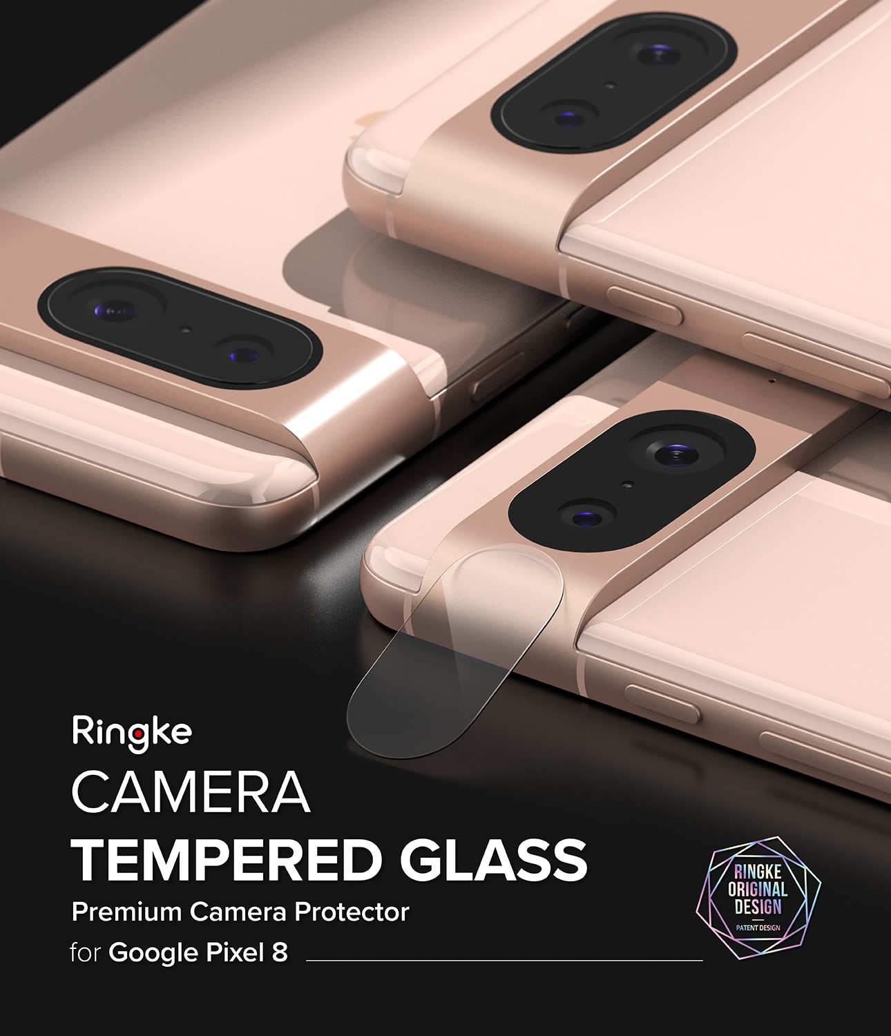 Google Pixel 8 Camera Protector Glass (3-pack) Transparent