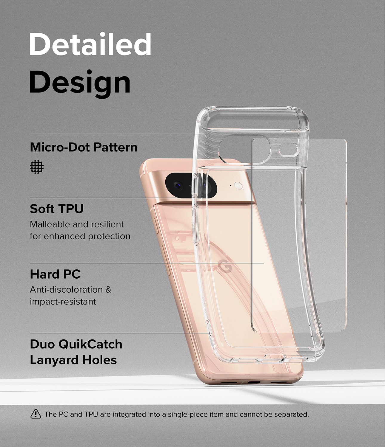 Google Pixel 8 Fusion Case Clear