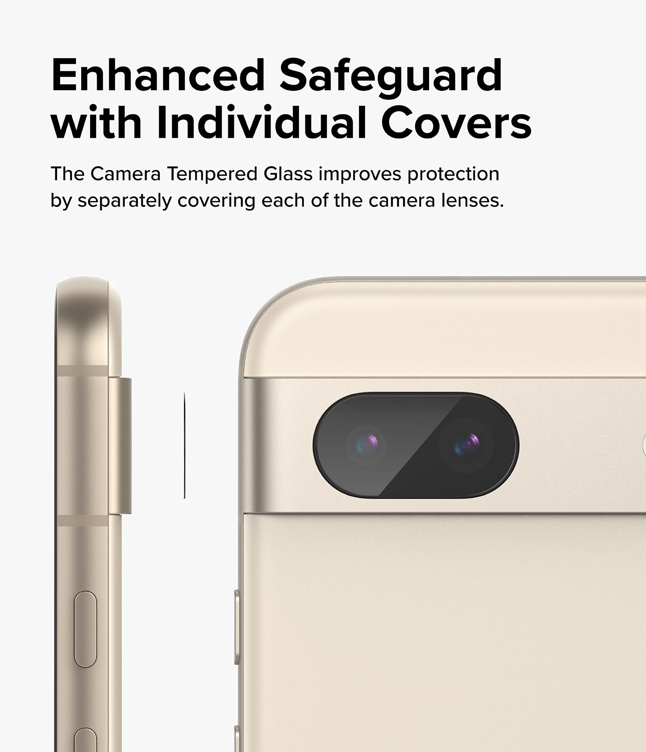 Google Pixel 8a Camera Protector Glass (3-pack) Transparent