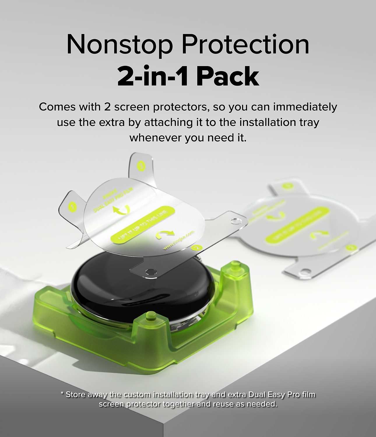 Google Pixel Watch 4 45mm Dual Easy Pro Screen Protector (2-pack)