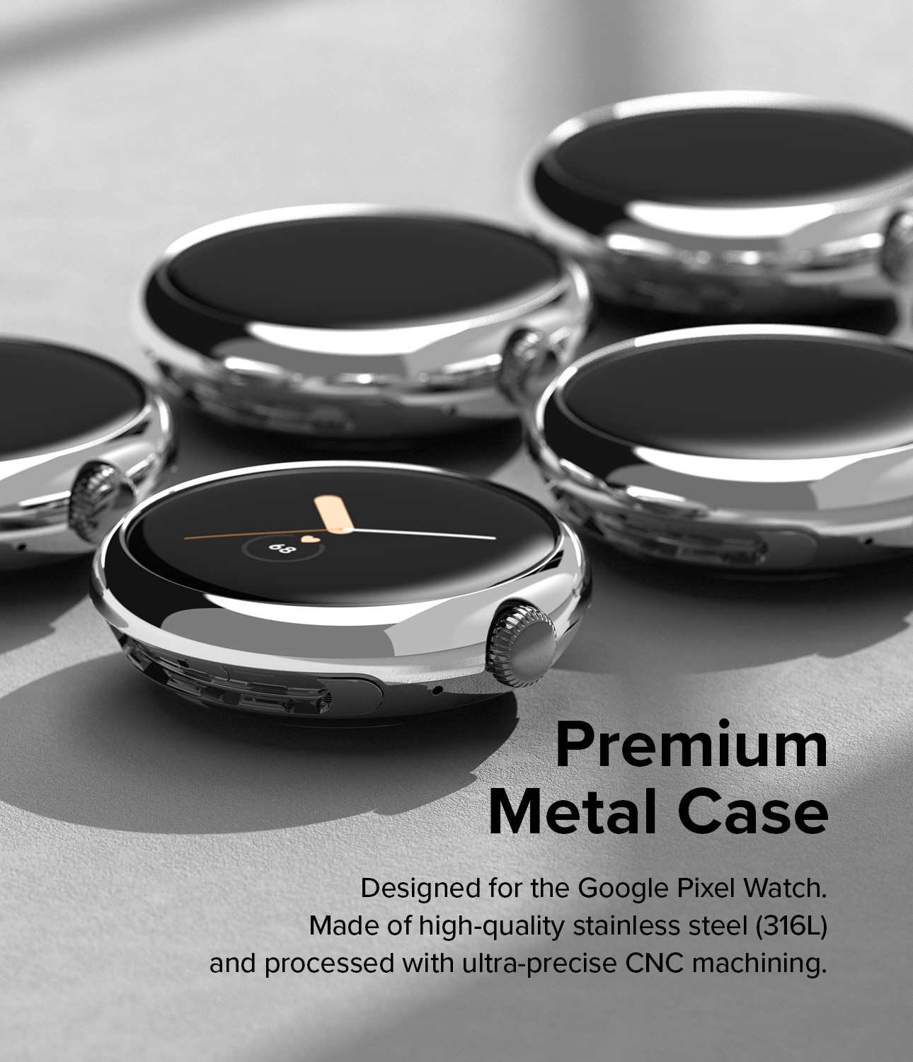 Google Pixel Watch 2 Bezel Styling Silver