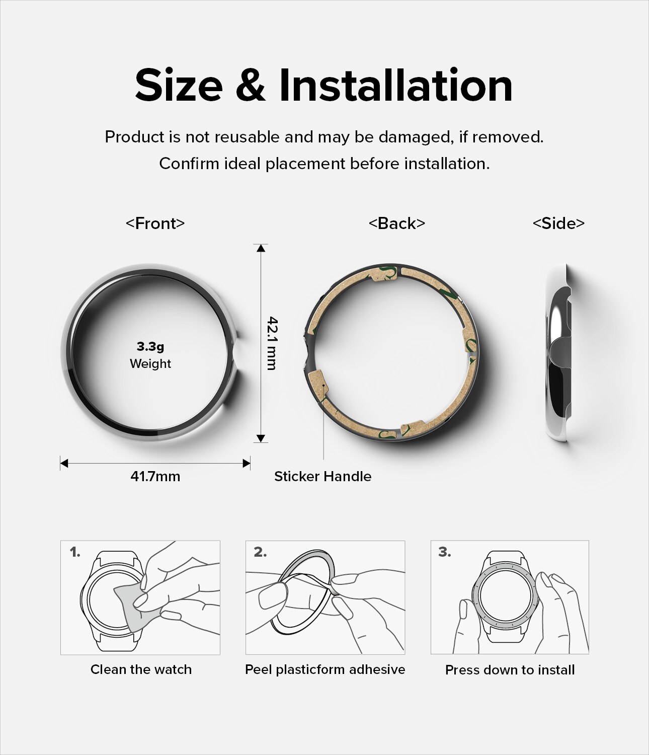 Google Pixel Watch Bezel Styling Silver