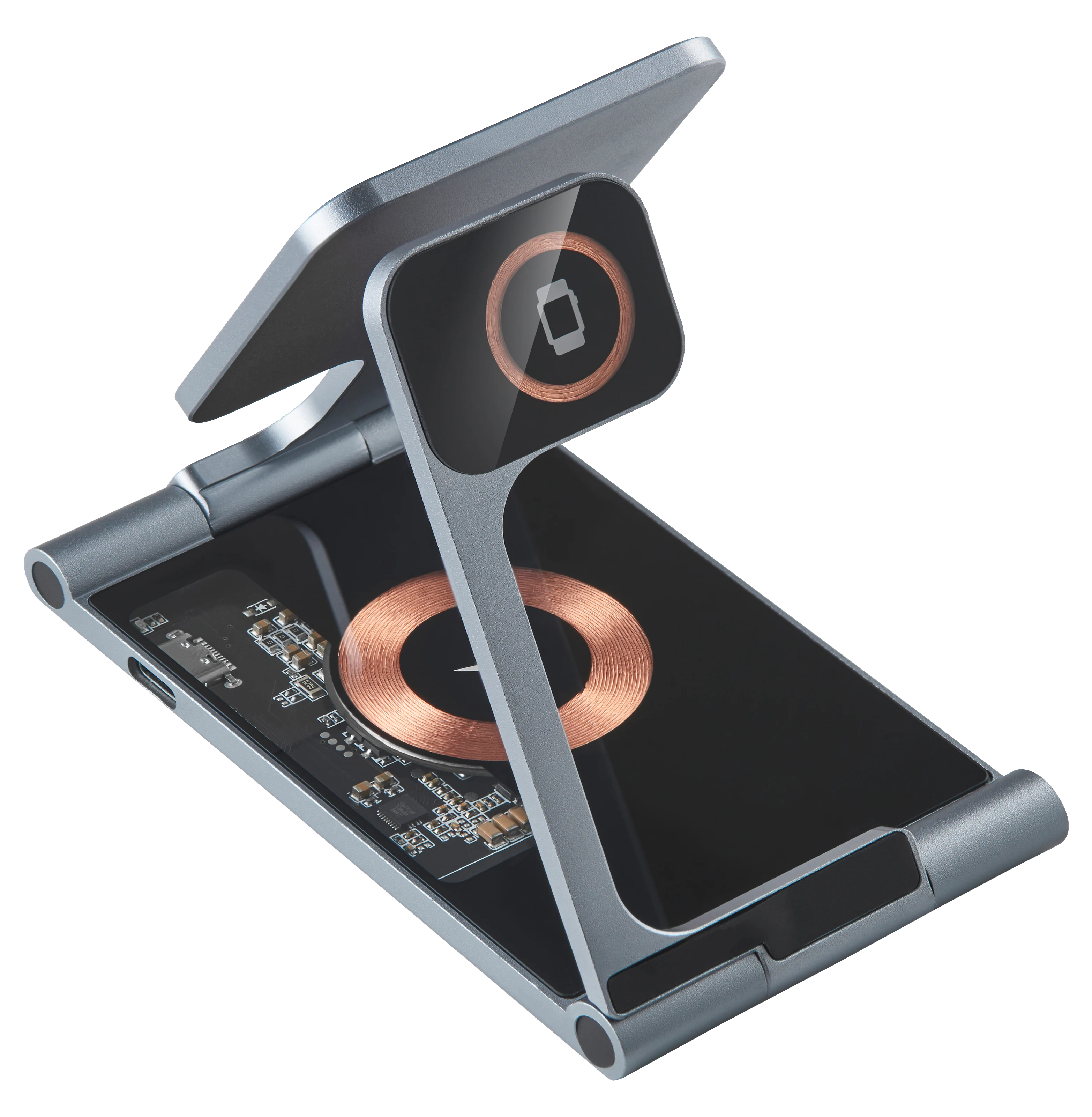 3-in-1 Foldable Wireless Charger Transparent