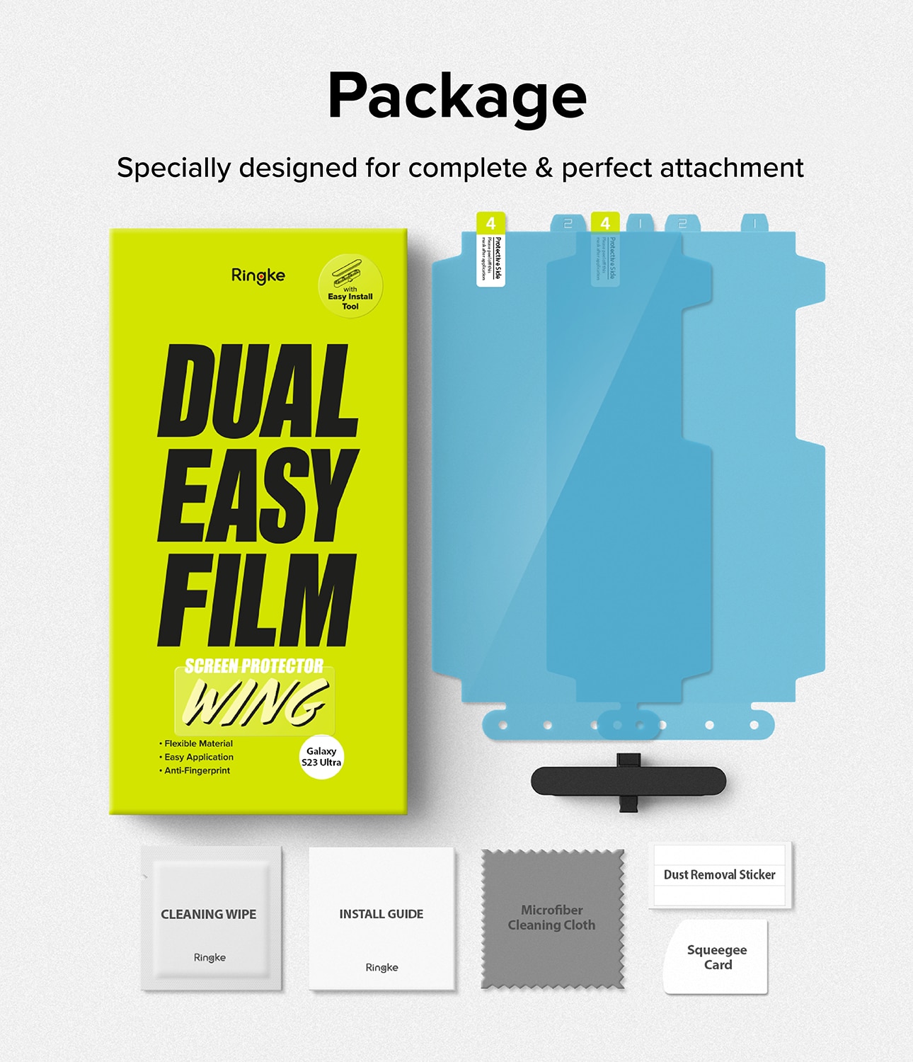 Samsung Galaxy S23 Ultra Dual Easy Wing Screen Protector (2-pack)