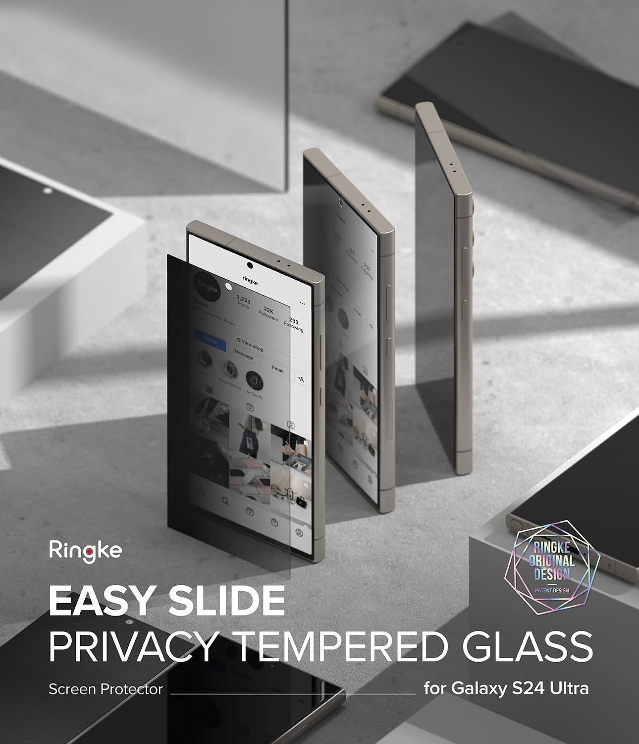Samsung Galaxy S24 Ultra Easy Slide Privacy Glass (2-pack)