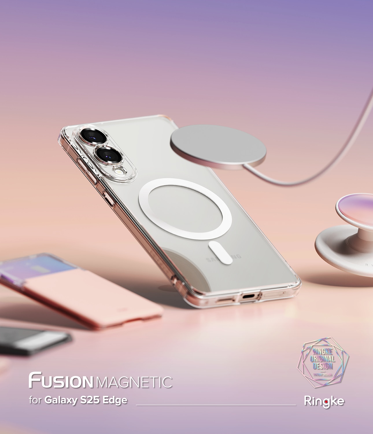 Samsung Galaxy S25 Edge Fusion Magnetic Case Transparent